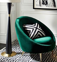 Bespoke Velvet Accent Chair in Emerald Green by Arcon