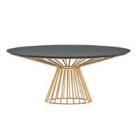 Bespoke Gold Legged Round Table by Arcon