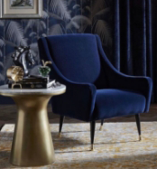 Bespoke Accent Armchair in Cetacean Blue by Arcon