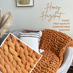 chunky knit blanket hazelnut main 2